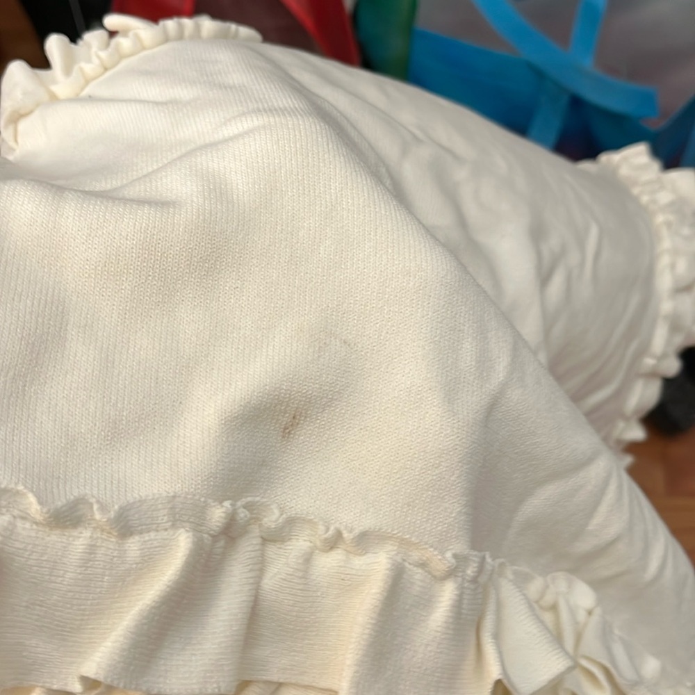 Ivanka Trump White Ruffle Blouse Small - Picture 7 of 7